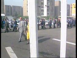 Various - Arafat returns from conference News Clip