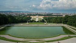 Time Lapse of Tourist waking at Schï¿½nbrunn Palace, Vienna, Austria Stock Footage