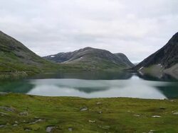 Djupvatnet lake, views of lake Stock Footage