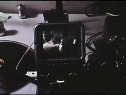 Behind the scenes at ABC News, film editing Stock Footage