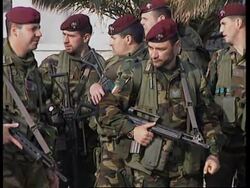 ALBANIA: DURRES: MULTINATIONAL SECURITY MISSION: ITALIAN TROOPS ARRIVE News Clip