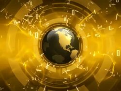 Earth globe spinning Stock Footage