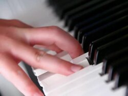 Little Boy Plays the Piano Stock Footage