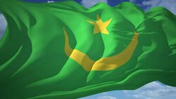 Flag Mauritania Stock Footage