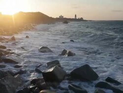 Rhode Island: Point Judith sunrise Stock Footage