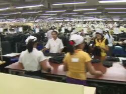 Female workers in Famosa clothing factory News Clip