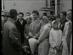 East German refugees Stock Footage