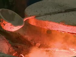 CU Smoke leaping in melting furnace / Langenfeld, North Rhine-Westphalia, Germany Stock Footage