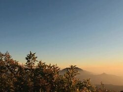 Misty Sunset Stock Footage