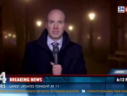 HD: Breaking News From Outdoor Location Stock Footage