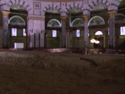 MS TU View of Foundation Stone in center of temple AUDIO / Jerusalem, Israel Stock Footage