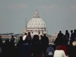 Rome from Giardino degli Aranci Stock Footage