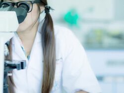 Scientist and bio lab experiment Stock Footage