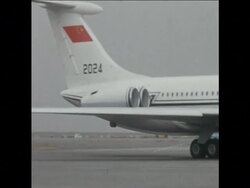 SYND 24-3-73 FIRST CHINESE AIRLINER ARRIVES Instructional Video