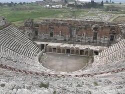 Roman Theatre, Pamukkale (Hierapolis), Turkey Stock Footage