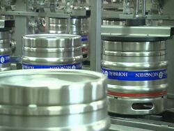 beer production, conveyor, transporting Stock Footage