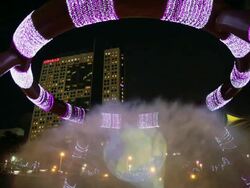 WS Fountain of Wealth, Suntec city, Worlds biggest fountain Stock Footage