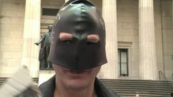 CLEAN: 'Superhero' protesters take on Wall Street News Clip