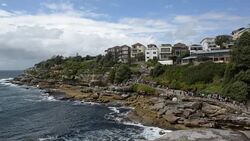 Bondi and Tamarama Beaches Coastal Path in timelapse, Sydney Australia Stock Footage