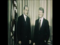 SYND 7 9 77 PRESIDENT CARTER AND GEN TORRIJOS MEET ON PANAMA TREATY News Clip