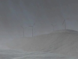 Lighthouse and wind mill. 3d render. Stock Footage