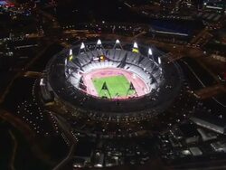 Olympic Stadium Night Shot Aerials News Clip