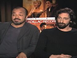 Adrien Brody and Jeffrey Wright Interview Stock Footage
