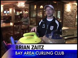 SF 49ers' Vernon Davis stepped on the ice to give the olympic sport of curling a try. Curling is played by more than a million Canadians and is expected to be a major draw at the upcoming Vancouver Games. AP's Haven Daley reports. News Clip