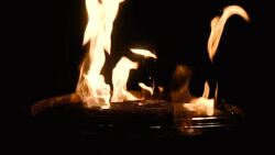 Fiery Grill with Sparks and Flames Stock Footage