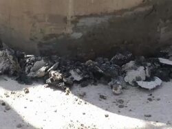 Rotating auger machine making a hole for an utility pole Stock Footage