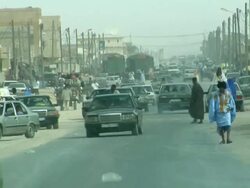 POV, Traffic on road, Nouadhibou, Mauritania Stock Footage