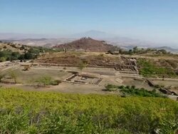 Morgantina, general view of the archaeological site of Morgantina Stock Footage