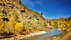 river and mountains Stock Footage