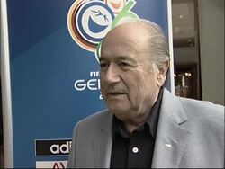Blatter on Botswana scandal, newspaper, file News Clip