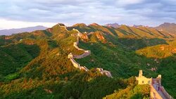 The Great Wall Aerial photography Stock Footage