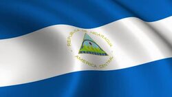Nikaragua Flag Loopable Stock Footage