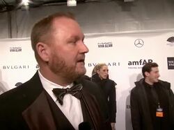 INTERVIEW - Kevin Robert Frost, amfAR CEO - amfAR New York Gala 2014 Stock Footage