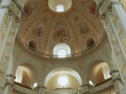 MS TU Ceiling of Frauenkirche / Dresden, Germany Stock Footage