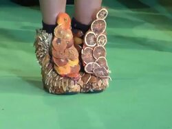 ATMOSPHERE: Fashion stunt at 'The Hobbit' UK Premiere and Royal Film Performance at Odeon Leicester Square on December 12, 2012 in London, England.  Stock Footage