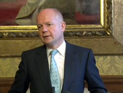 William Hague Grab on Syria Meeting News Clip