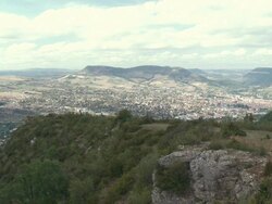 WS View of tarn valley / Millau, Tarn, France Stock Footage