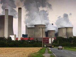 Large power station Stock Footage