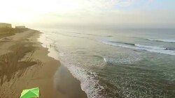 Aerial track over coast in Acapulco, Mexico Stock Footage