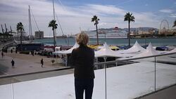 Status Quo's Rick Parfitt walking on Malaga's waterfront News Clip
