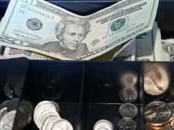 Global Commerce: US Dollars Replace Hong Kong Currency Stock Footage