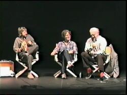 Ken Kesey speaks at conference on the sixties Stock Footage