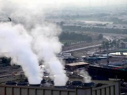 smoke and traffic Stock Footage