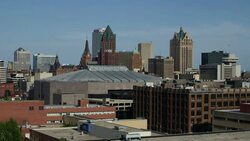 The Milwaukee Skyline (daytime) Stock Footage