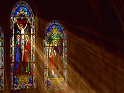 Stained Glass Light Rays Stock Footage