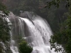 Waterfalls near Parati, Brazil, heavy rain, rainforest, HD Stock Footage